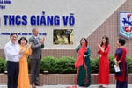 THCS Giảng Võ gắn biển "Trường có chương trình dạy tiếng Pháp đạt chuẩn quốc tế"