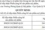 Thu hồi số tiếp nhận Phiếu công bố sản phẩm mỹ phẩm của Công ty Gio Group