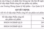Thu hồi số tiếp nhận Phiếu công bố sản phẩm mỹ phẩm của Công ty Gio Group