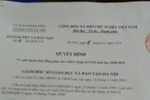 Cảnh giác với văn bản giả mạo Sở Giáo dục Hà Nội chào mời may đồng phục