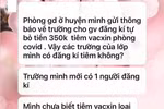 Giáo viên ở Thanh Trì phải bỏ 350.000 đồng để được tiêm vắc xin ngừa COVID-19?