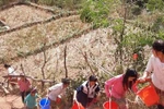 Nậm Pồ: Thiếu nước sinh hoạt, HS phải ra khe suối hứng từng chậu về tắm giặt