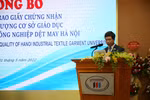 Trường ĐH CN Dệt May Hà Nội nhận chứng nhận kiểm định chất lượng cơ sở Giáo dục 