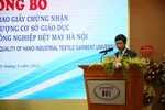 Trường ĐH CN Dệt May Hà Nội nhận chứng nhận kiểm định chất lượng cơ sở Giáo dục 