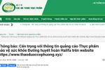 Quảng cáo lừa dối người tiêu dùng về Đường huyết hoàn Halifa 