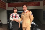 Chiếc xe máy được trả về với chủ sau 10 ngày bị đánh cắp