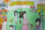  Tranh dự thi của Thu Quyên, lớp 5A3, Tiểu học Đồng Nhân (MS:345) 