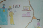 Tranh dự thi của Thùy Linh,lớp 6A3, Trường Nguyễn Đình Chiểu(MS:278)