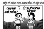 Doremon chế: "Bước đến nhà em bóng xế tà"