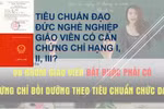 Xếp hạng tiêu chuẩn đạo đức nghề nghiệp I, II, III, giáo viên có cần chứng chỉ?