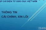 Thông tin cải chính, xin lỗi