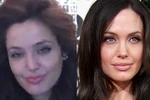 Ngỡ ngàng xem "bản sao" song sinh với Angelina Jolie 
