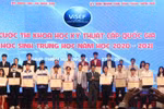 Công bố 12 dự án đạt giải Nhất cuộc thi Khoa học kỹ thuật quốc gia