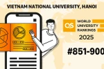 Đại học Quốc gia Hà Nội tăng 100 bậc trong kỳ xếp hạng QS WUR 2025