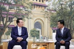 Tổng thống Hàn Quốc thăm Đại học Quốc gia Hà Nội và giao lưu với sinh viên
