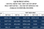 Hà Nội công bố lịch học trên truyền hình từ ngày 13 đến 18/4
