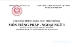 Ban hành Chương trình giáo dục phổ thông môn tiếng Nga, Nhật, Pháp, Trung Quốc