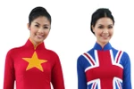 Tuyệt xinh: Ngọc Hân, Thùy Dung áo thắm màu cờ