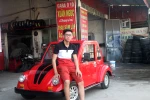 Nam sinh đất Nam Định tự thiết kế, lắp ráp ô tô chạy bằng động cơ điện