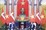 Chủ tịch nước Nguyễn Xuân Phúc tiếp Thái tử kế vị Đan Mạch