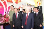 Tổng Bí thư tham quan Triển lãm 70 năm thành tựu kinh tế-xã hội