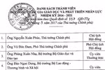 Danh sách 26 thành viên của Hội đồng Quốc gia Giáo dục và Phát triển nhân lực