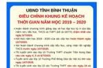 Bình Thuận điều chỉnh khung kế hoạch năm học