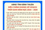 Bình Thuận điều chỉnh khung kế hoạch năm học