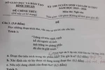 Bình Thuận đồng ý cho điểm tuyệt đối cả 2 đáp án câu đơn hoặc câu ghép