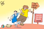 (Hình biếm họa về dạy thêm học thêm của Satế)