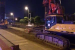 Dự án trọng điểm, quây cản gây tắc đường, nhưng vắng bóng công nhân