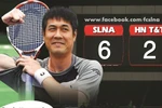 Biếm họa HN T&T - SLNA: Hữu Thắng chơi tennis với 'tướng' Hùng
