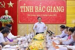 Thủ tướng Phạm Minh Chính làm việc với Ban Thường vụ Tỉnh ủy Bắc Giang