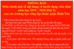 Quận Bình Tân thay đổi, tiếp tục tuyển hệ trung cấp, cao đẳng