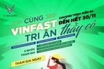 “Cùng VinFast tri ân Thầy Cô”: Tổng giải thưởng lên đến hơn 500 triệu đồng