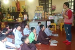 Lớp học thiện nguyện tại chùa Hòa Phúc