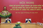 Công bố thành lập các đoàn kiểm tra đối với Đảng ủy Chính phủ, Đảng ủy Quốc hội