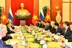 Tổng Bí thư hội đàm với Chủ tịch Đảng Nước Nga Thống nhất Dmitry Medvedev