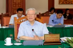 Bộ Chính trị làm việc với các đảng bộ trực thuộc Trung ương