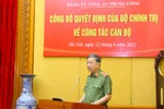 Công bố quyết định của Bộ Chính trị về công tác cán bộ
