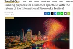 Báo chí quốc tế đồng loạt lên tin về Lễ hội pháo hoa quốc tế Đà Nẵng – DIFF 2024