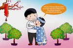 Bố ơi, mua quà cho con đi Tết cô!