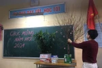 Không khí đón Tết trong khu cách ly tại Trường Trung học cơ sở Sao Đỏ