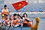 Hồ Tây rộn ràng cùng giải Bơi chải thuyền rồng Hà Nội mở rộng 2024