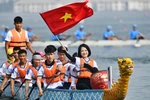 Hồ Tây rộn ràng cùng giải Bơi chải thuyền rồng Hà Nội mở rộng 2024