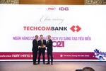 Ứng dụng Techcombank Mobile được vinh danh "sản phẩm dịch vụ sáng tạo tiêu biểu"