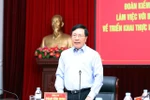 Đoàn công tác của Bộ Chính trị làm việc với Ban Thường vụ Tỉnh ủy Lai Châu