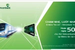 Chào mừng 50 năm Thống nhất đất nước, Vietcombank hoàn 50% vé Metro tới 450.000 VND