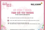 BAC A BANK trao gửi yêu thương tới Khách hàng nữ nhân ngày 8/3