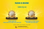 Nam A Bank nhận “cú đúp” giải thưởng quốc tế uy tín